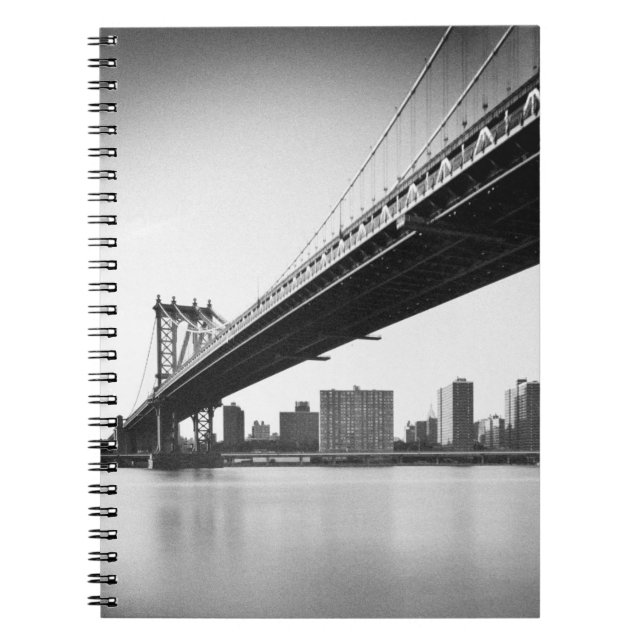 Manhattan-Brücke und Skyline, New York, US Notizblock (Vorderseite)