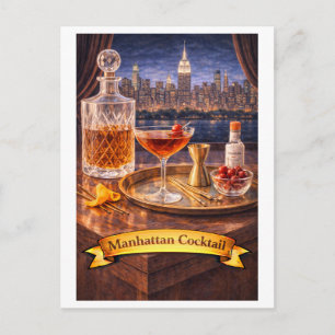 Manhattan Cocktail (Amerikanische Food-Serie) Postkarte