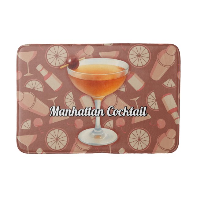 Manhattan Cocktail Badematte (Vorderseite)