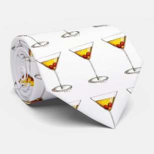 Manhattan Cocktail Glass New York City Mixed Drink Krawatte