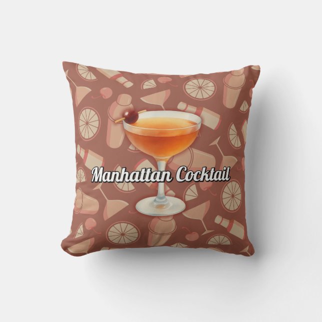 Manhattan Cocktail Kissen (Vorderseite)
