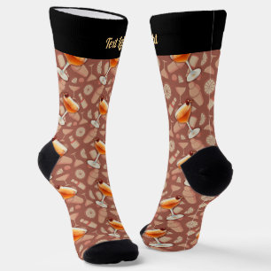 Manhattan-Cocktail-Muster Socken