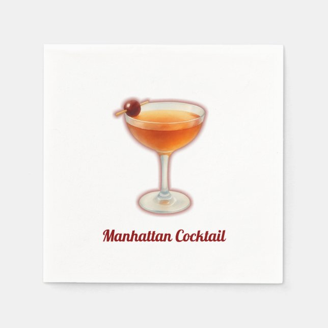 Manhattan Cocktail Serviette (Vorderseite)