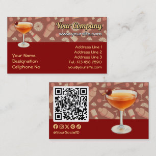 Manhattan Cocktail Visitenkarte