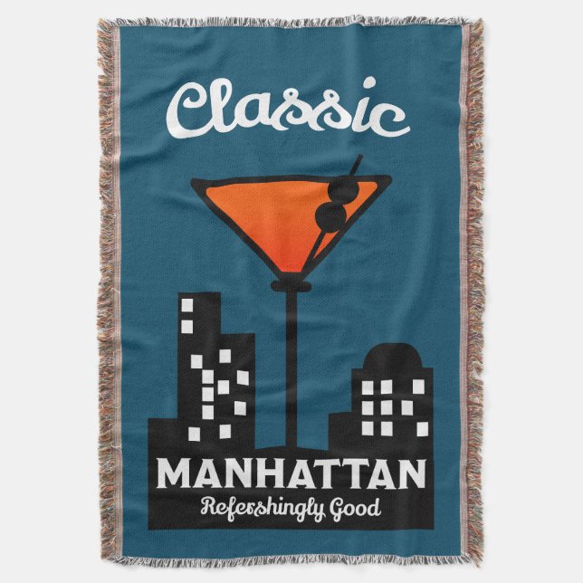 Manhattan Cocktail Wall Art Decke (Vorderseite Vertikal)
