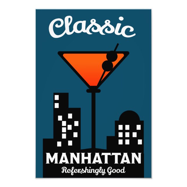 Manhattan Cocktail Wall Art Fotodruck (Vorne)