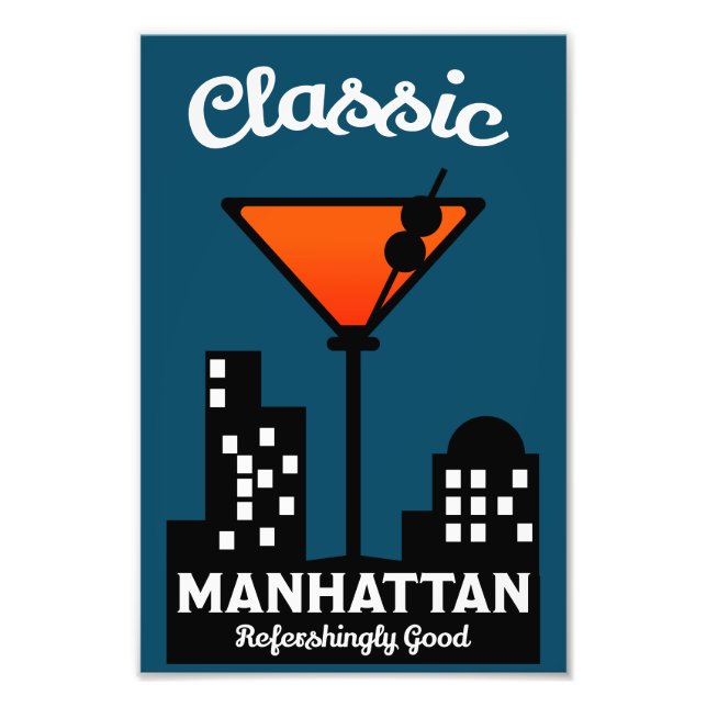 Manhattan Cocktail Wall Art Fotodruck (Vorne)