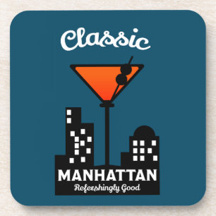 Manhattan Cocktail Wall Art Getränkeuntersetzer