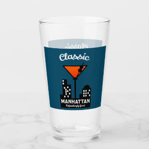 Manhattan Cocktail Wall Art Glas