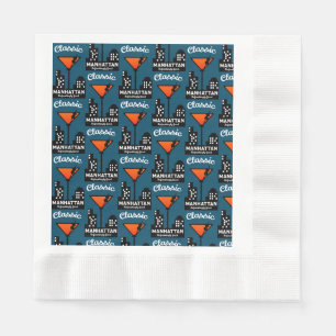 Manhattan Cocktail Wall Art Serviette