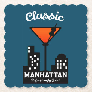 Manhattan Cocktail Wall Art Untersetzer