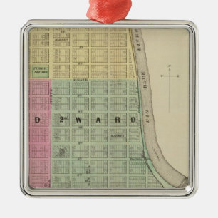 Manhattan, Coronado, Towanda, Kansas Silbernes Ornament