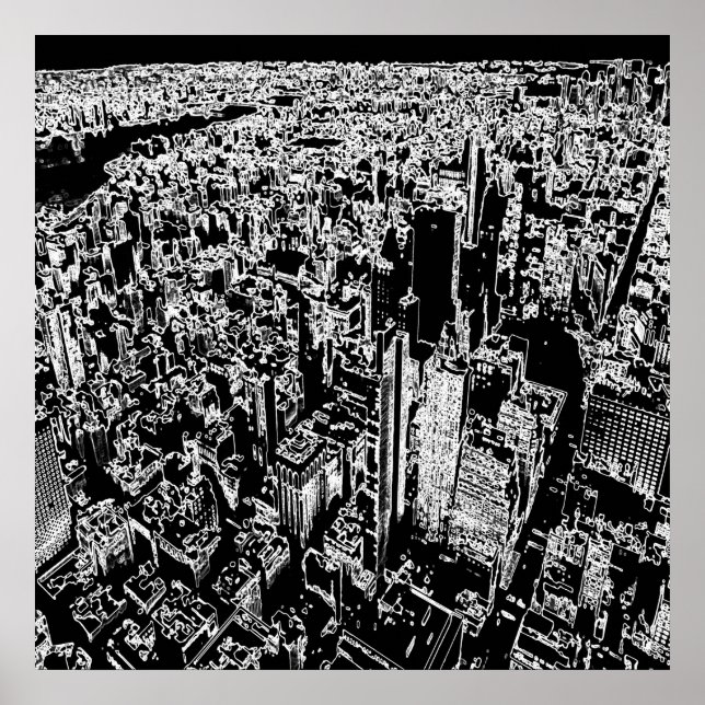 Manhattan entworfen poster (Vorne)