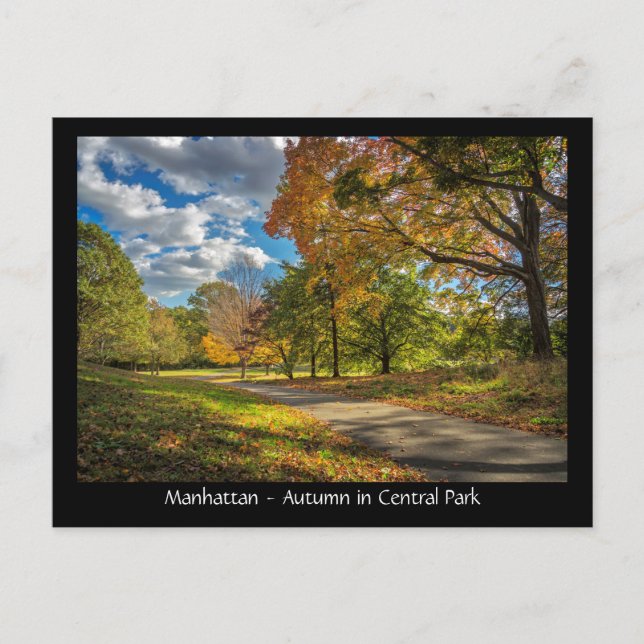 Manhattan, Herbst im Central Park Postkarte (Vorderseite)