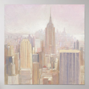 Manhattan im Mist New York City Poster