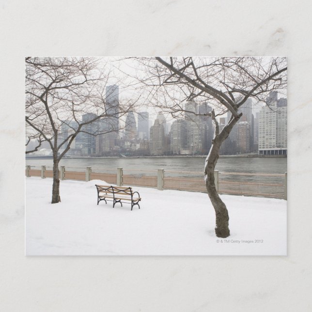 Manhattan im Winter Postkarte (Vorderseite)