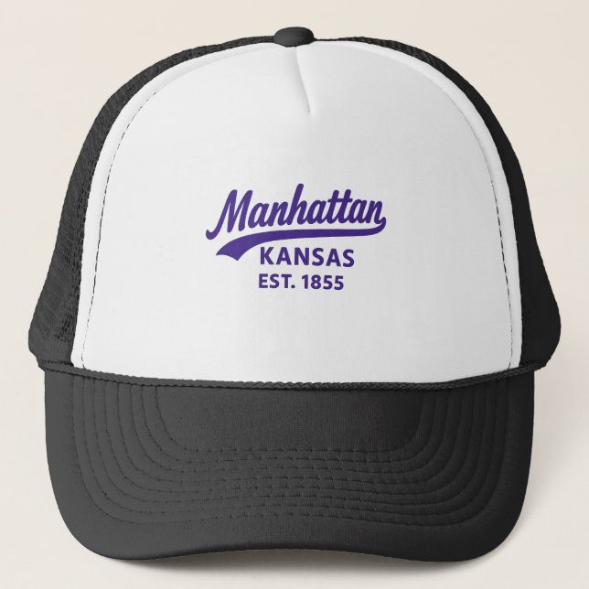 Manhattan Kansas Est. 1855 | Retro-Uni Truckerkappe (Vorderseite)