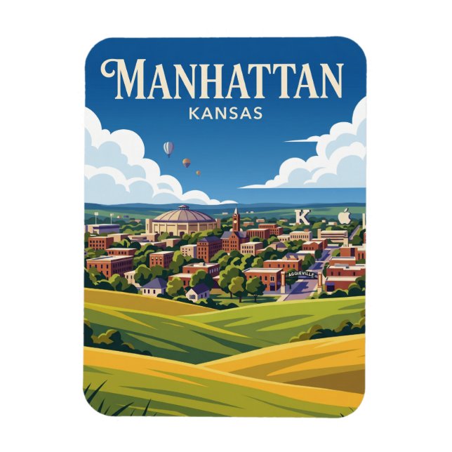 Manhattan Kansas Magnet (Vertikal)