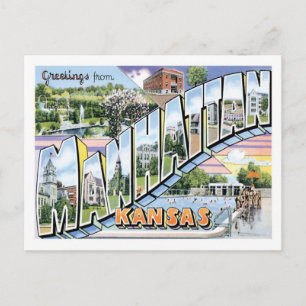 Manhattan Kansas Reise Amerika US Stadt Postkarte
