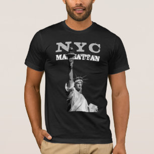 Manhattan Liberty Statue New York City Nyc Herren T-Shirt