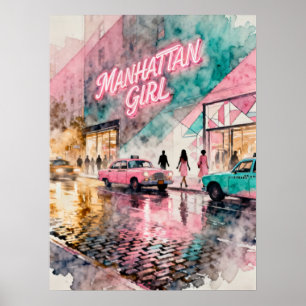 Manhattan Mädchen Poster