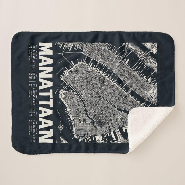 Manhattan Map Illustration Sherpadecke (Vorderseite (Horizontal))