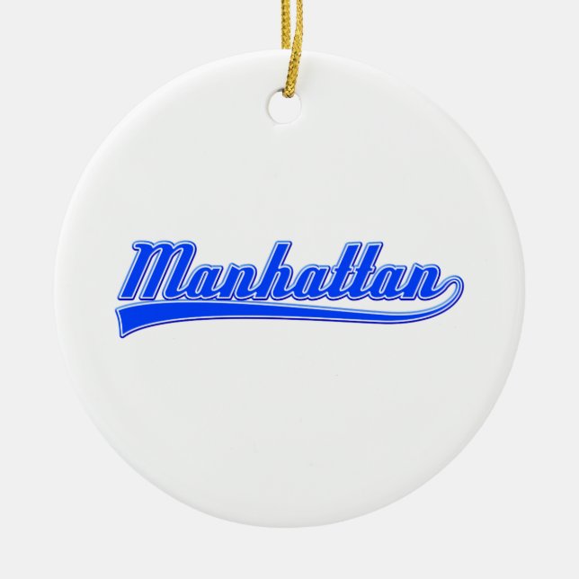 Manhattan mit Swash Keramik Ornament (Vorne)