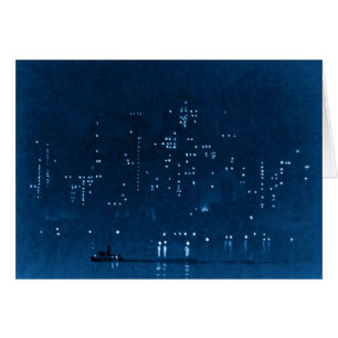 Manhattan-Nacht beleuchtet 1921