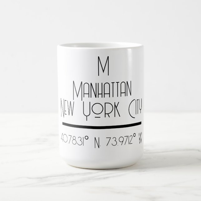 Manhattan New York City koordiniert Kaffeetasse (Mittel)
