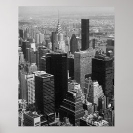 Manhattan New York City mit Chrysler Gebäude Poster