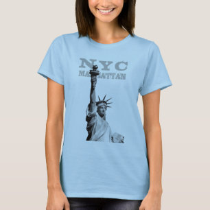 Manhattan New York City Nyc Liberty Statue Damen T-Shirt