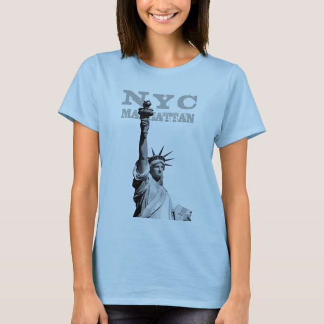Manhattan New York City Nyc Liberty Statue Women's T-Shirt (Vorderseite)