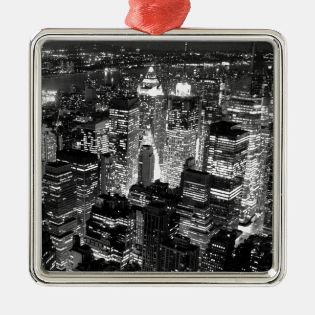 Manhattan New York City Ornament Aus Metall (Vorne)