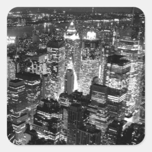Manhattan New York City Quadratischer Aufkleber