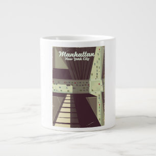 Manhattan New York City Reiseplakat. Jumbo-Tasse
