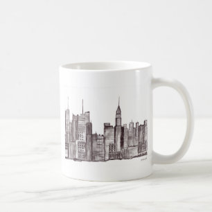 Manhattan New York City Water Color Kaffeetasse