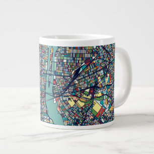 Manhattan New York Map Jumbo-Tasse