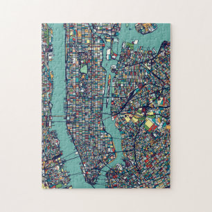 Manhattan New York Map Puzzle