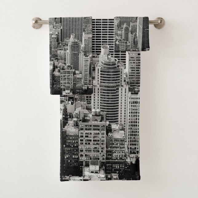 Manhattan, New York (Panorama) Badhandtuch Set (Insitu)