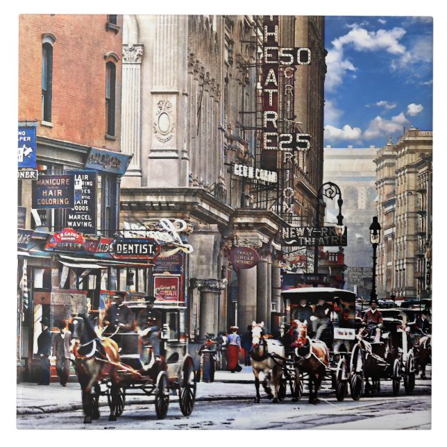 Manhattan NY – Long Acre Square New York c1905 Fliese (Vorderseite)