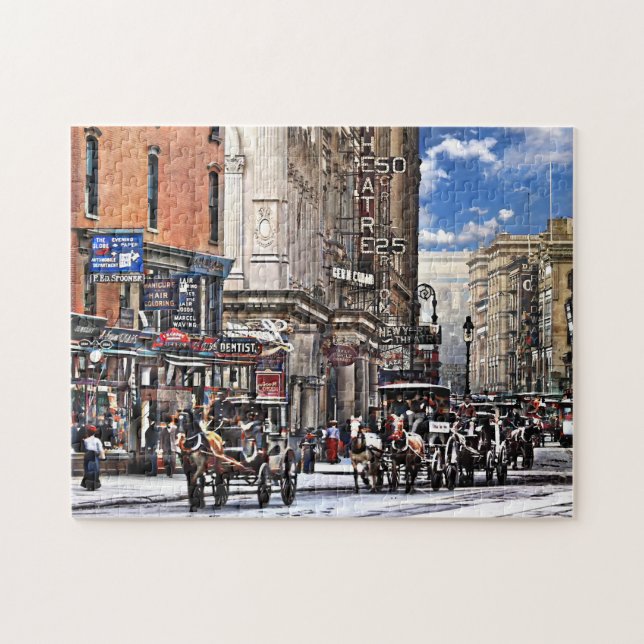 Manhattan NY – Long Acre Square New York c1905 Puzzle (Horizontal)