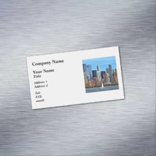 Manhattan NY - Sailboat By Manhattan Skyline Magnetische Visitenkarte