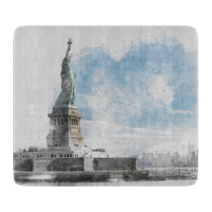 Manhattan NYC Freiheitsstatue Schneidbrett – USA Schneidebrett