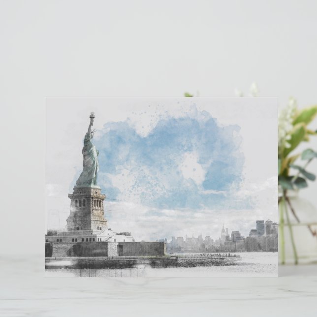 Manhattan Nyc Liberty Statue (Stehend Vorderseite)