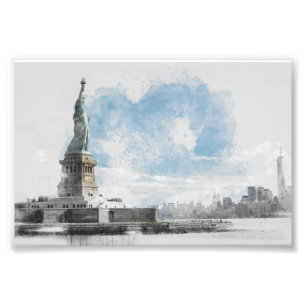 Manhattan Nyc Liberty Statue Fotodruck