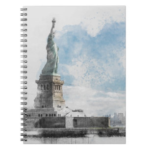 Manhattan Nyc Liberty Statue Notizblock