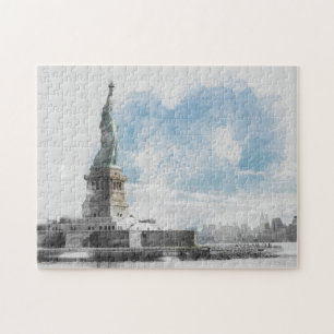Manhattan Nyc Liberty Statue Puzzle