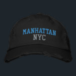 MANHATTAN NYC Türkisch Pink Schwarz Vintager Stil Bestickte Baseballkappe<br><div class="desc">BROOKLYN NYC Türkis und rosa Stickerei auf Schwarz bedrückte Vintage Baumwollhut. Die Stickerei kann an andere Farbeinstellungen angepasst werden,  indem Sie die Schaltfläche "Design bearbeiten" auswählen. Außerdem ist die Möglichkeit verfügbar,  die gewünschte Farbe auf der Hauptseite auszuwählen.</div>