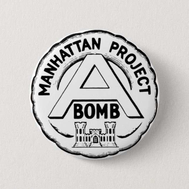Manhattan Project Abzeichen Button (Vorderseite)