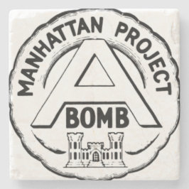 Manhattan Project Abzeichen Steinuntersetzer